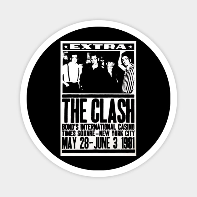 Vinatge 1981 The Clash Magnet by Kena Ring Arts